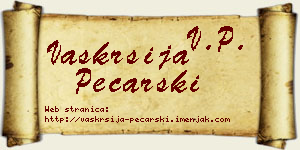 Vaskrsija Pecarski vizit kartica